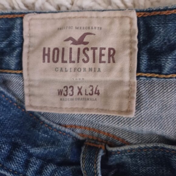 Hollister Men’s Skinny Jeans W33 L34 Medium Wash Distressed Ripped Y2K Cotton - Picture 1 of 11